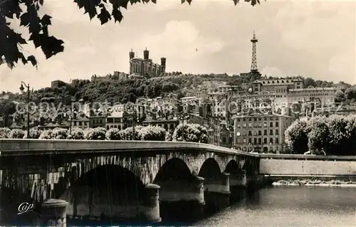 Lyon_France Pont du change et Panorama sur Fourviere Lyon France