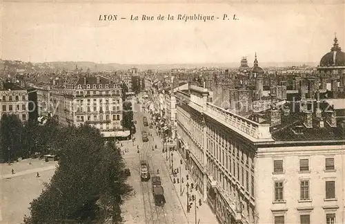 Lyon_France Rue de la Republique Lyon France