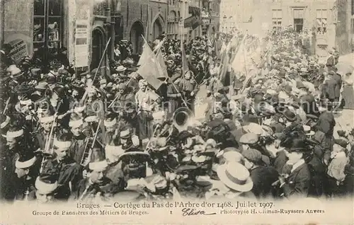 Bruges_Brugge_Flandre Cortege du Pas de lArbre dor 1468 Juillet 1907 