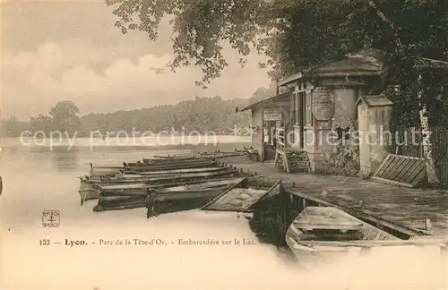 Lyon_France Parc de la Tete dOr Embarcadere sur le Lac Lyon France