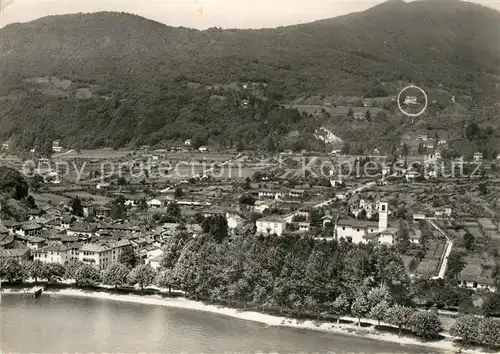 AK / Ansichtskarte Lugano_Lago_di_Lugano Albergo Paladina Pura Fliegeraufnahme Lugano_Lago_di_Lugano