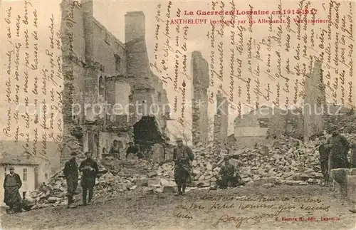 Anthelupt La Guerre 1914 17 Bombarde par les Allemands Vue interieure Anthelupt