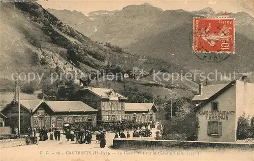 Cauterets La Gare Vue sur le Cabaliros Cauterets