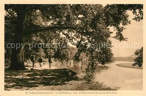 Prechacq les Bains Un coin du parc de l Etablissement Thermal le vieux Chene Prechacq les Bains