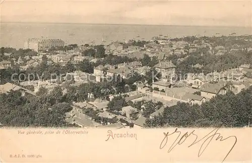 Arcachon_Gironde Vue generale prise de l Observatoire Arcachon Gironde