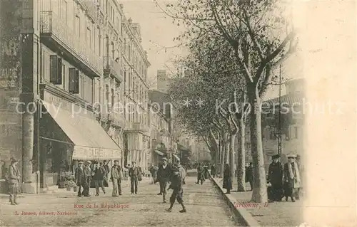 Narbonne_Aude Rue de la Republique Narbonne Aude