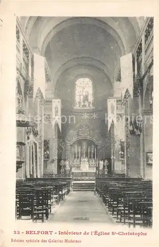 Belfort_Alsace Interieur de lEglise St Christophe Belfort Alsace