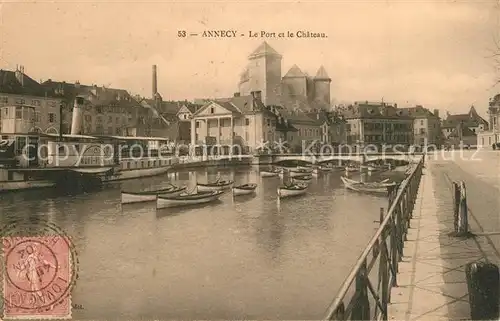 Annecy_Haute Savoie Le port et le chateau Annecy Haute Savoie