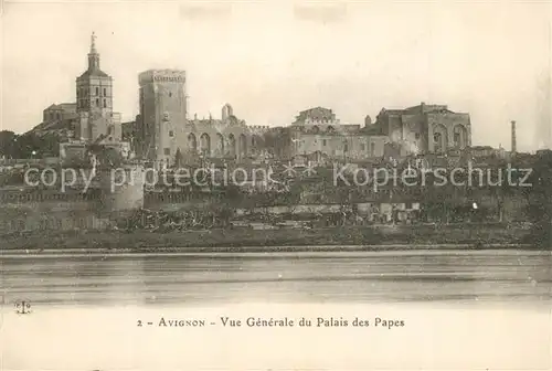 Avignon_Vaucluse Vue generale du Palais des Papes Avignon Vaucluse