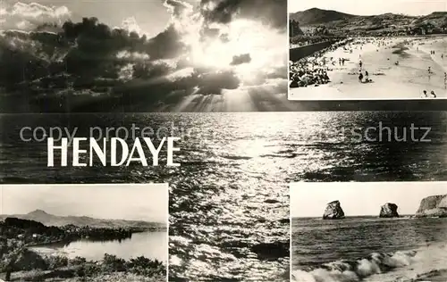 Hendaye_Pyrenees_Atlantiques Frontiere Franco Espagnole Plage Hendaye_Pyrenees