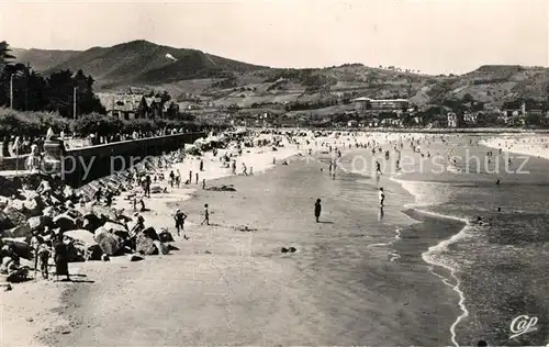 Hendaye_Pyrenees_Atlantiques Plage Frontiere Franco Espagnole Hendaye_Pyrenees