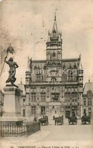 Compiegne_Oise Place de lHotel de Ville Compiegne Oise