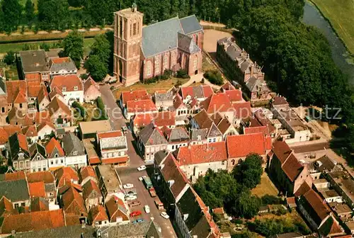 Elburg NH Kerk met omgeving in vogelvlucht Elburg