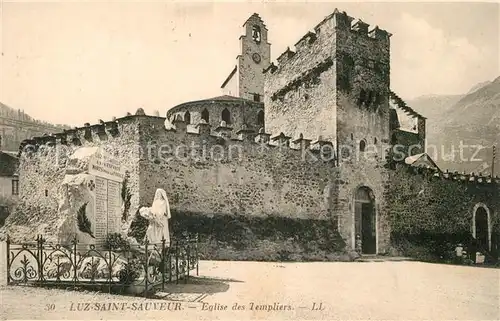 Luz Saint Sauveur_Hautes_Pyrenees Eglise des Templiers Luz Saint Sauveur_Hautes