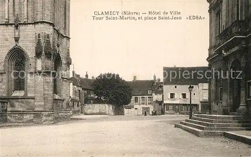 Clamecy_Nievre Hotel de Ville Tour Saint martin et place Saint Jean EDSA Clamecy_Nievre