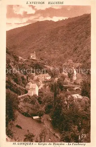 Conques_Aveyron Gorges du Dourdou Le Faubourg Conques Aveyron