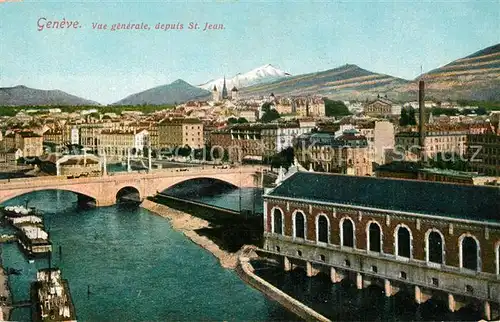 Geneve_GE Vue depuis St. Jean Geneve_GE