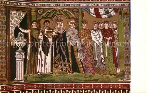 Ravenna_Italia Teodora e Dame di Corte Mosaico S. Vitale  Ravenna Italia