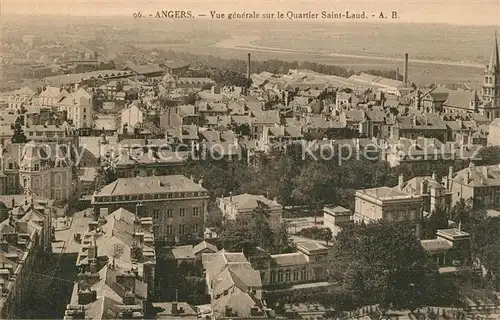 Angers Vue generale sur le Quartier Saint Laud Angers