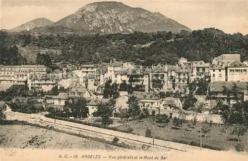 Argeles Gazost Vue generale et le Mont de Gez Argeles Gazost