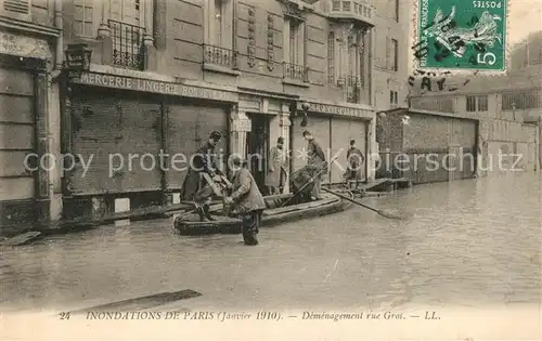 Paris Inondations Demenagement Rue Gros Hochwasser Katastrophe Paris