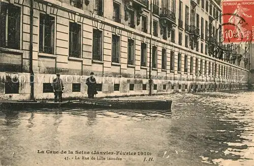 Paris La Crue de la Seine Rue de Lille Inondations Hochwasser Katastrophe Paris