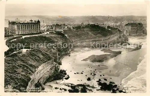 Biarritz_Pyrenees_Atlantiques Les Falaises vues du phare Biarritz_Pyrenees