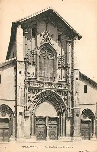 Chambery_Savoie Cathedrale le portail Chambery Savoie