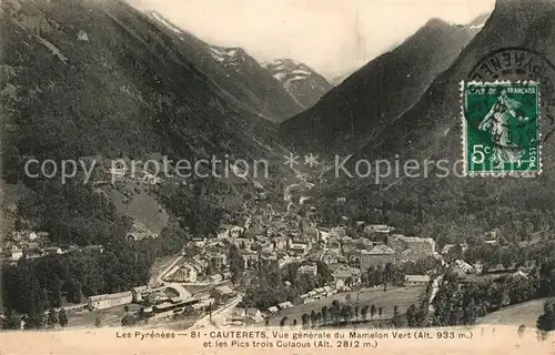 Cauterets Vue du Mamelon Vert Cauterets