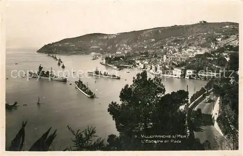 Villefranche sur Mer Panorama Escadre en Rade Villefranche sur Mer