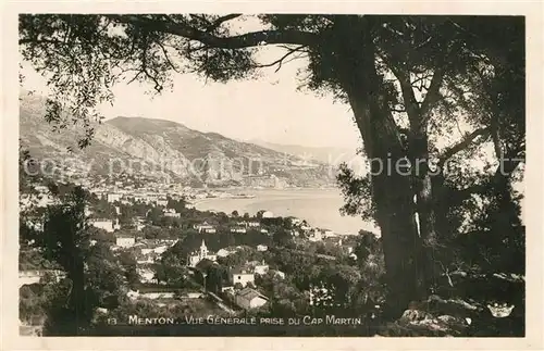 Menton_Alpes_Maritimes Vue generale prise du Cap Martin Menton_Alpes_Maritimes