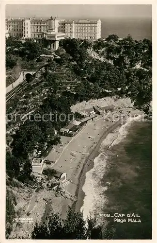 Cap d_Ail Plage Mala vue aerienne Cap d_Ail