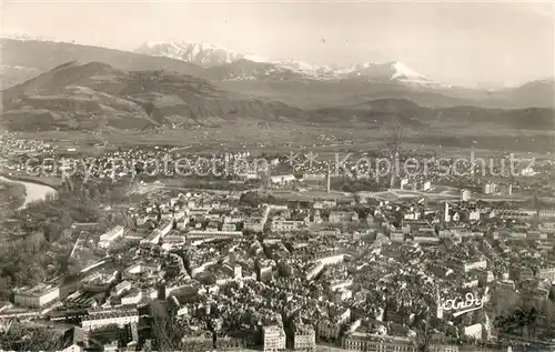 Grenoble Vue generale au fond le Taillefer et l Obiou Alpes Francaises Grenoble