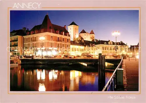 Annecy_Haute Savoie Sur les quais la nuit Annecy Haute Savoie