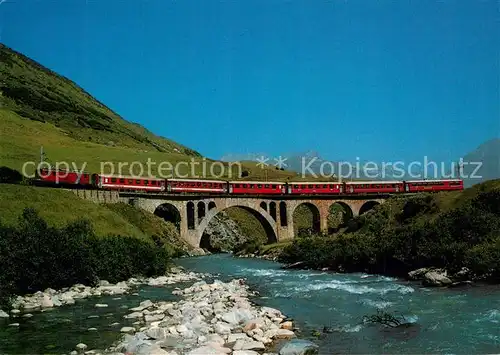 Eisenbahn Glacier Express Richlerenbr?cke Realp  Eisenbahn