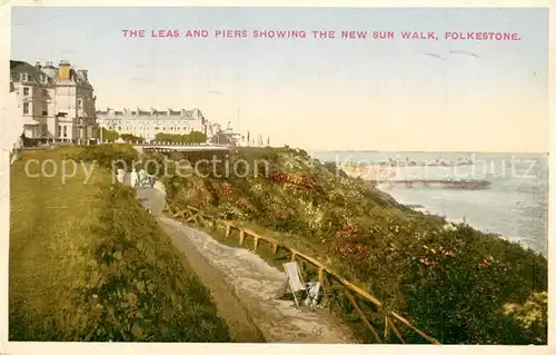 Folkestone The Leas and Piers showing The New Sun Walk Folkestone