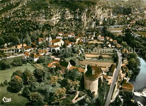 Cabrerets Chateau Eglise vue aerienne Cabrerets