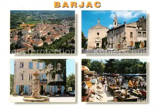 Barjac_Gard Eglise Fontaine Marche vue aerienne Barjac Gard