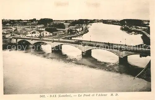 Dax_Landes Pont et l`Adour Fliegeraufnahme Dax_Landes