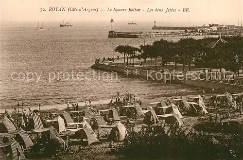 Royan_Charente Maritime Le Square Botton et les deux jetees Royan Charente Maritime