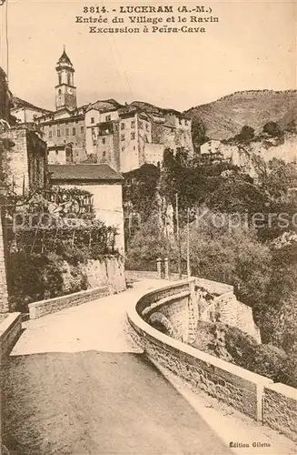 Luceram Entree du Village et le Ravin Excursion a Peira Cava Luceram