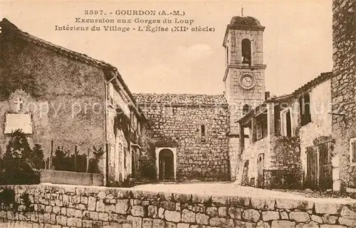 Gourdon_Alpes Maritimes Excursion aux Gorges du Loup Interieur du Village l Eglise Gourdon Alpes Maritimes