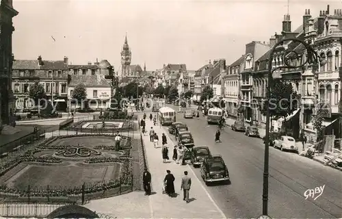 Calais Boulevard Pasteur au fond lHotel de Ville Calais