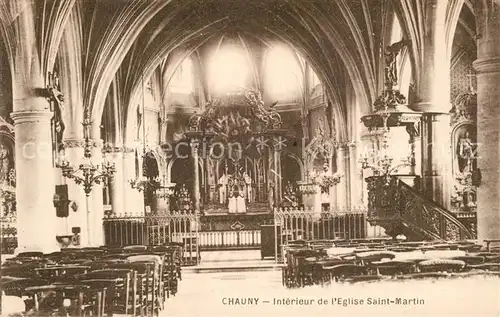 Chauny_Aisne Interieur de l Eglise Saint Martin Chauny Aisne