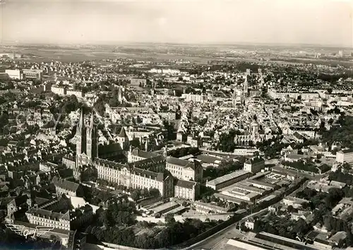 Caen Abbaye aux Hommes et Vue generale aerienne Caen