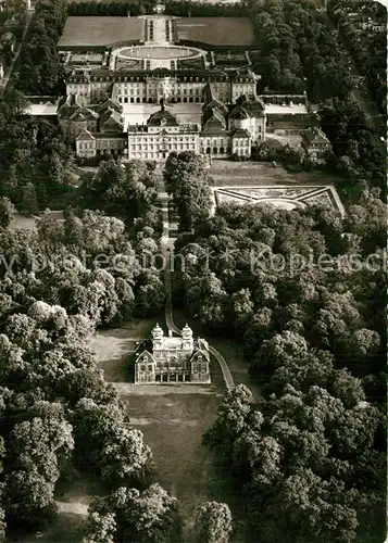 Ludwigsburg_Wuerttemberg Residenzschloss mit Schloss Favorite Fliegeraufnahme Ludwigsburg Wuerttemberg