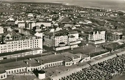 AK / Ansichtskarte Borkum_Nordseebad Fliegeraufnahme Borkum_Nordseebad