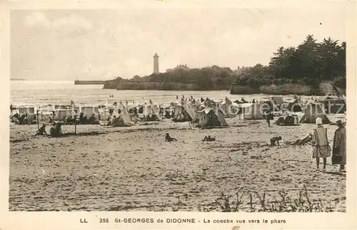 AK / Ansichtskarte Saint Georges de Didonne La conche vue vers le phare Plage Saint Georges de Didonne