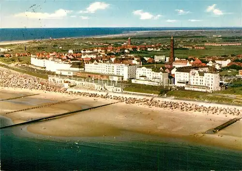 AK / Ansichtskarte Borkum_Nordseebad Fliegeraufnahme Borkum_Nordseebad