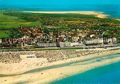 AK / Ansichtskarte Borkum_Nordseebad Fliegeraufnahme Borkum_Nordseebad